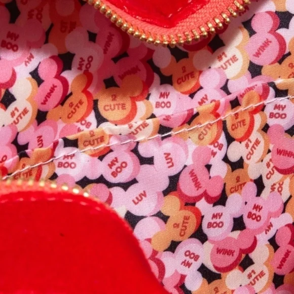 Loungefly Disney Mickey Minnie Scented Chocolate Box Valentine Crossbody Nwt - Picture 6 of 7